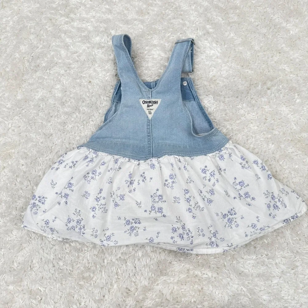 OshKosh B'Gosh 18M Girl's Overall Dress Floral Boho Jumper Ana Vine Casual